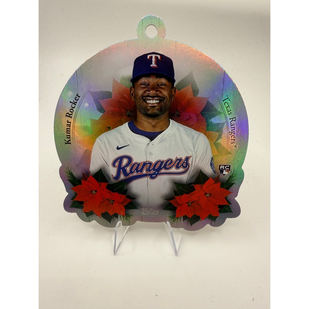 Kumar Rocker Texas Rangers MLB Ornament Card 2025 Topps Holiday Mega Baseball